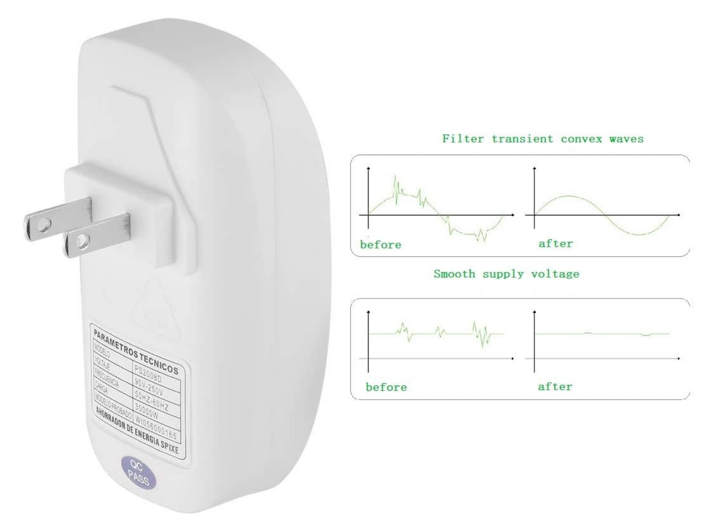 Enchufe Ahorrador De Luz Casa Y Oficina SKU: PF107