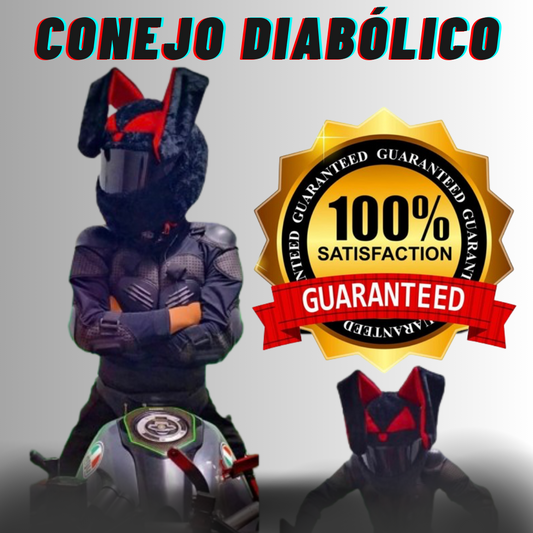 Funda Para Casco Modelo Conejo Diabólico